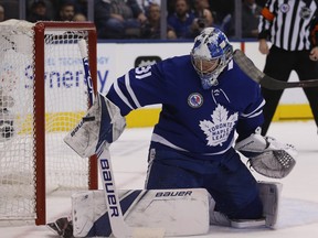 Maple Leafs goalie Frederik Andersen has a .959 save percentage in his past six games, winning five. In those games, Andersen has given up only eight goals. (Jack Boland/Toronto Sun)