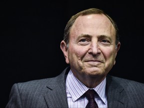 NHL commissioner Gary Bettman is headed to the Hockey Hall of Fame as a builder. GETTY IMAGES