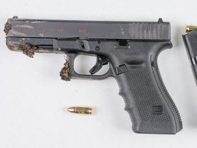 A Glock 17 pistol seized by Peel Police on Sunday, Nov. 4 2018. (Police handout)