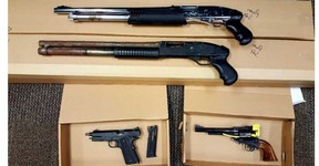 Weapons seized by Durham police in Oshawa on Friday, Nov. 2 (Police handout)