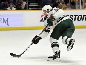 Minnesota Wild defenceman 
Matt Dumba has 10 goals, the only blueliner in the NHL this season with more than the nine scored by the Leafs’ Morgan Rielly. (AP)