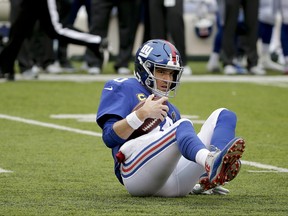 New York Giants quarterback Eli Manning. AP