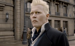 Johnny Depp plays the evil-Wizard villain Gellert Grindelwald in this prequel to the Harry Potter stories. (Warner Bros. Pictures)