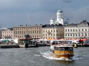 Helsinki grew up around its busy harbour, overlooked by the gleaming white Lutheran Cathedral. (Rick Steves)