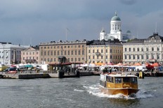 Helsinki grew up around its busy harbour, overlooked by the gleaming white Lutheran Cathedral. (Rick Steves)