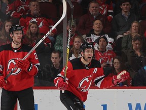 Taylor Hall and the New Jersey Devils take on the Leafs Friday night. (Getty Images)