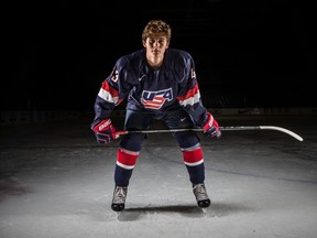 Jack Hughes in project to go first overall in the 2019 NHL entry draft. (RENA LAVERTY/USA HOCKEY'S NTDP)