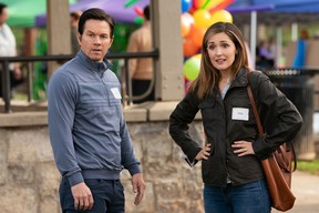 Rose Byrne and Mark Wahlberg in Instant Family from Paramount Pictures.