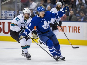 Toronto Maple Leafs Kasperi Kapanen (right) (Ernest Doroszuk/Toronto Sun)