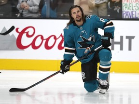 San Jose SHarks defenceman Erik Karlsson is off to a slow start. AP PHOTO