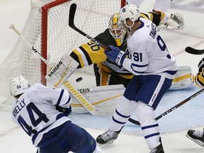 On the weekend, the Leafs were boasting they’re ranked second in shots closest to the net. AP