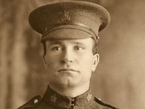 John William Gow Logan, a Canadian soldier killed at the Battle of the Somme, is shown in a handout photo provided by his great niece Leslie Lavers. / MANDATORY CREDIT