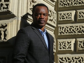 John Alabi outside Osgoode Hall after his Judicial Review on Thursday (Dave Abel/Toronto Sun)