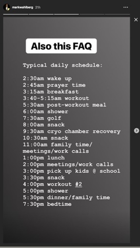 Mark Wahlberg posted his workout to Instagram in September.