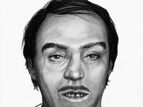 Investigators need help identifying a man who was found dead at the Dundas subway station in Toronto on Dec. 12, 2000. (OPP sketch)