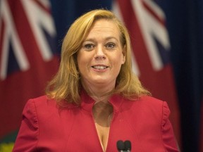 Lisa MacLeod, Ontario's Minister of Children, Community and Social Services makes an announcement in Toronto on November 22, 2018.