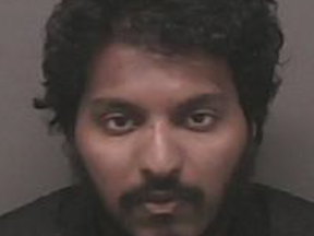 Pirasan Sanmugavadivel, 22, of Toronto, faces two counts of criminal harassment and one count each of sexual assault and breach of probation for an alleged incident involving two girls in Richmond Hill on Halloween, Oct. 31, 2018. (York Regional Police handout)