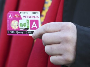 A TTC Metropass in 2015.  (Veronica Henri/Toronto Sun)