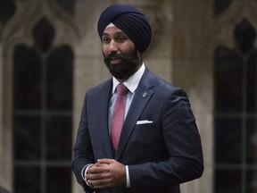 Liberal MP Raj Grewal rises in the House of Commons in Ottawa on June 3, 2016. Raj Grewal's sudden resignation as a Liberal MP was prompted by a gambling problem, according to the Prime Minister's Office.