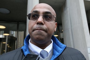 Richard Junor, the older brother of the PATH stabbing victim Rosemarie Junor, in front of 361 University Avenue Courts where the accused was in court today, on Wednesday February 8, 2017. (Stan Behal/Toronto Sun/Postmedia Network)