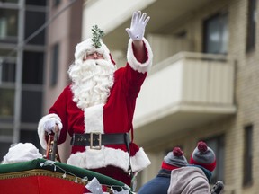Santa Claus at the Beaches Santa Claus Parade along Kingston Rd. in Toronto, Ont. on Sunday November 25, 2018. (Ernest Doroszuk/Toronto Sun)