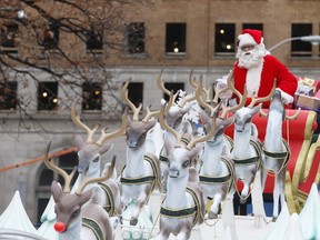 This file photo shows Santa Claus in Toronto's 2018 Santa Claus parade