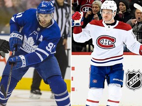John Tavares (left) and Max Domi (right) have thrived in tough sports media markets early this season.