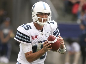 QB Ricky Ray is one of 43 Argos about to hit free agency, though his playing future remains in doubt after suffering a serious neck injury early this past seaason. Veronica Henri/Toronto Sun/Postmedia Network