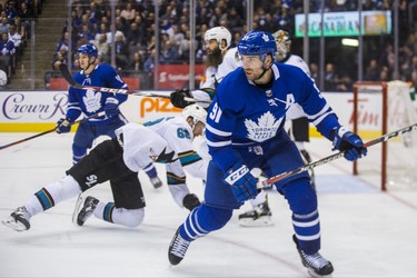Toronto Maple Leafs John Tavares during 3rd period action against San Jose Sharks at the Scotiabank Arena in Toronto on Wednesday November 28, 2018. Ernest Doroszuk/Toronto Sun/Postmedia