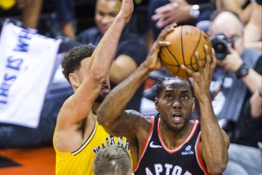 Toronto Raptors Kawhi Leonard during 2nd half action against Golden State Warriors at the Scotiabank Arena in Toronto, Ont. on Thursday November 29, 2018. Ernest Doroszuk/Toronto Sun/Postmedia