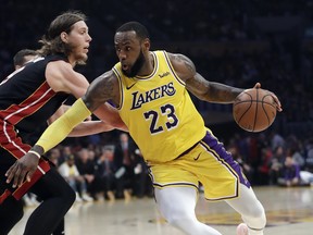 Los Angeles Lakers' LeBron James has fit in well with his new team. (AP PHOTO)