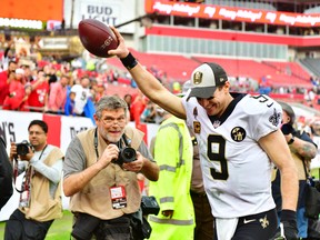 Drew Brees and the New Orleans Saints came back to beat Tampa on Sunday. (GETTY IMAGES)