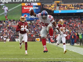 Giants running back Saquon Barkley is the favourite to win NFL rookie of the year. (GETTY IMAGES)