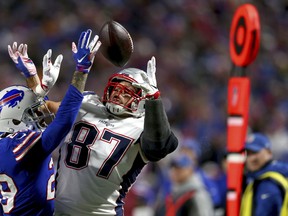 The New England Patriots and Buffalo Bills meet on Sunday. (AP PHOTO)