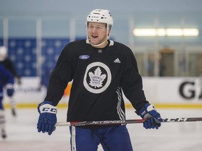 Toronto Maple Leafs' Morgan Rielly skates last week during practice. (ERNEST DOROSZUK/Toronto Sun)