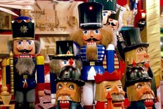 Festival nutcrackers in Germany are often depicted as authority figures such as soldiers, policemen, and constables. (ETBD staff photo)