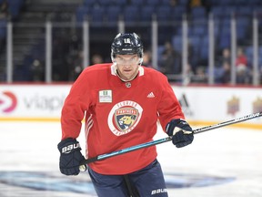 Florida Panthers captain Aleksander Barkov had a hat trick against the Maple Leafs the last time the two teams met. (The Associated Press)