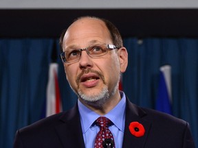 Correctional Investigator of Canada, Howard Sapers, holds a news conference on Parliament Hill in Ottawa on , Oct. 31, 2016. THE CANADIAN PRESS/Sean Kilpatrick