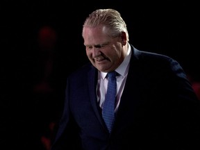 Ontario Premier Doug Ford arrives to speak in Toronto on December 12, 2018. THE CANADIAN PRESS/Frank Gunn
