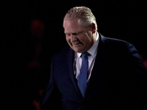 Ontario Premier Doug Ford arrives to speak in Toronto on Wednesday, Dec. 12, 2018. (THE CANADIAN PRESS/Frank Gunn)