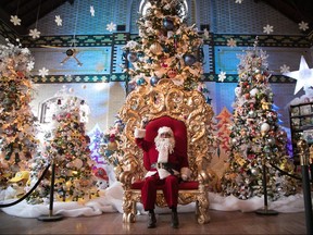 Santa Claus holds court at Casa Loma this season - photo courtesy Liberty Entertainment Group