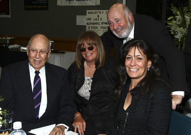 CULVER CITY, CA - APRIL 05:  Comedian Carl Reiner, director Penny Marshall, director Rob Reiner and Michelle Reiner attend the 2008 Backlot Film Festival Tribute to Carl Reiner on April 5, 2008 in Culver City, California.  (Photo by Alberto E. Rodriguez/Getty Images)