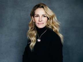 In this Dec. 3, 2018 photo, actress Julia Roberts poses for a portrait in New York to promote her film, "Ben is Back." (Victoria Will/ Invision/AP)