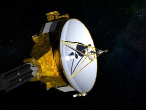This illustration provided by NASA shows the New Horizons spacecraft. (NASA/JHUAPL/SwRI via AP)