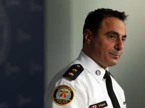 Insp. Domenic Sinopoli of Toronto Police Sex crimes unit updates the media of the investigation at St. Michael's College School in Toronto on Wednesday. (Dave Abel/Toronto Sun)