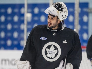 Alex Fotinos, who plays for York University, on the ice during a Toronto Maple practice at the MasterCard Centre in Toronto, Ont. in Toronto on Wednesday December 19, 2018. Ernest Doroszuk/Toronto Sun/Postmedia