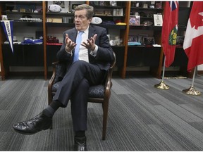 Mayor John Tory in his office on Thursday December 20, 2018. Veronica Henri/Toronto Sun/Postmedia Network