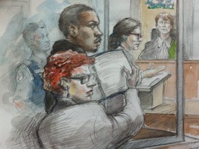 Christopher Husbands in Old City Hall court on June 4, 2012. (Pam Davies sketch/Postmedia file)