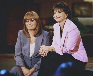 Actresses Penny Marshall, left, and Cindy Williams pose together in this undated publicity photo. Marshall and Williams are reunited for an hour of clips and recollections in ABC's "Laverne & Shirley Together Again," airing Tuesday at 8 p.m., EDT. (AP Photo/Paramount Pictures)