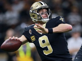 Drew Brees of the New Orleans Saints throws the ball during the second half against the Pittsburgh Steelers at the Mercedes-Benz Superdome on Dec. 23, 2018 in New Orleans.